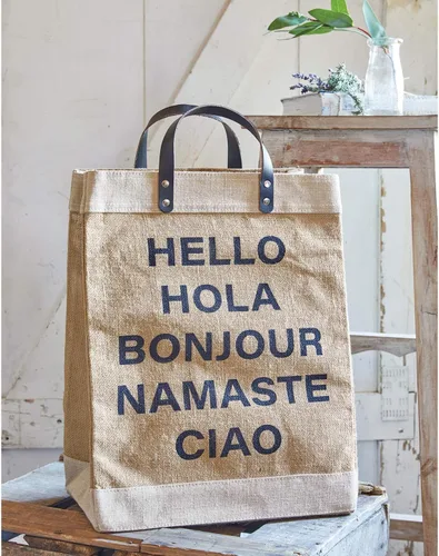 Miniatura 2 de Creative Brands Hold Everything - Bolsa de yute impermeable, grande, hola