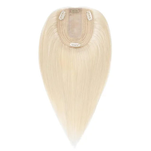 Miniatura 21 de MY-LADY Extensiones de cabello humano para mujeres, cabello natural 10 * 12CM, base de seda con encaje, densidad 130%, pasadores Remy, 6 pulgadas