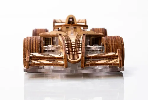 Miniatura 2 de Modelos Veter Mecánicos Madera y Plástico Rompecabezas 3D Racer V3 Fórmula Uno F1 Racing Car Self-Assembly Set