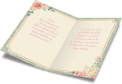 Miniatura 2 de Prime Greetings Tarjeta de cumpleaños para nuera, hecha en Estados Unidos, ecológica, cartulina gruesa con sobre premium de 5 x 7.75 pulgadas