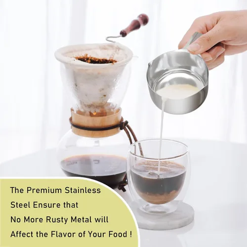 Miniatura 4 de 1 pieza 1-1/2 tazas (360ml, 12oz) Taza medidora única, cuchara medidora de acero inoxidable, medición métrica y en EE. UU., apta para lavavajillas