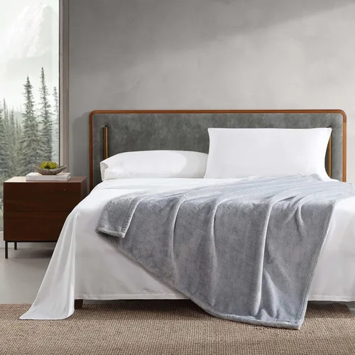 Miniatura 4 de Eddie Bauer - Manta, sherpa reversible súper suave y ropa de cama de forro polar cepillado, manta para sofá, ideal para descansar