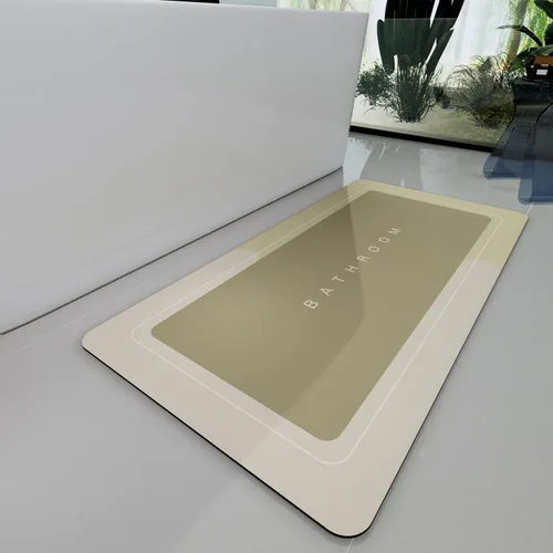 Miniatura 48 de Tapete de baño, tapetes de baño súper absorbentes, antideslizantes, de secado rápido, tapetes de goma fina para piso de baño que caben debajo