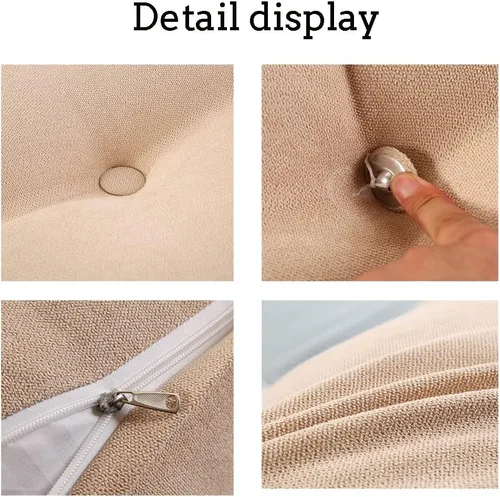 Miniatura 2 de Almohada para cabecero, almohada triangular de cuña para sofá cama, soporte para respaldo de cama, almohada de lectura, posicionamiento lumbar Beige