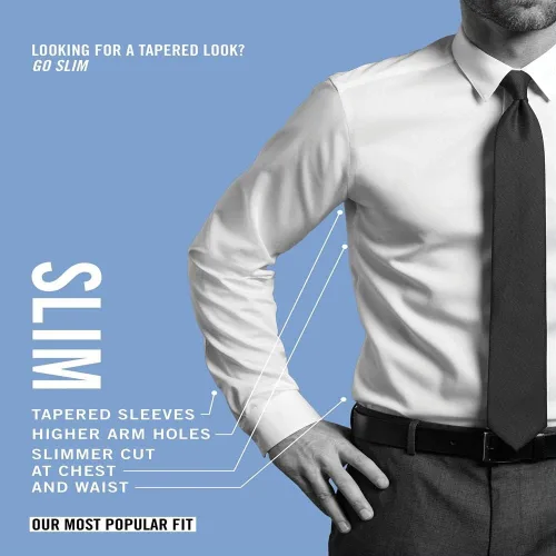 Miniatura 4 de Van Heusen Camisa de vestir para hombre ajuste regular sin arrugas cuello flexible elástico