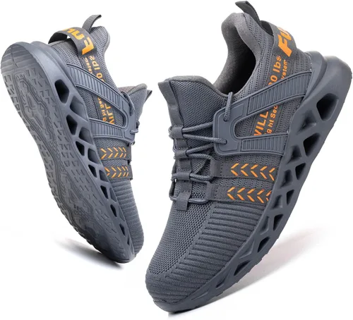 Miniatura 14 de Furuian - Tenis con punta de acero para hombres y mujeres, zapatos de seguridad ligeros, cómodos, a prueba de pinchazos, zapatos de trabajo