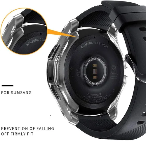 Miniatura 3 de FitTurn Compatible con Gear S3 Frontier SM-R760, marco de metal de TPU suave a la moda, resistente a los golpes, a prueba de golpes, carcasa