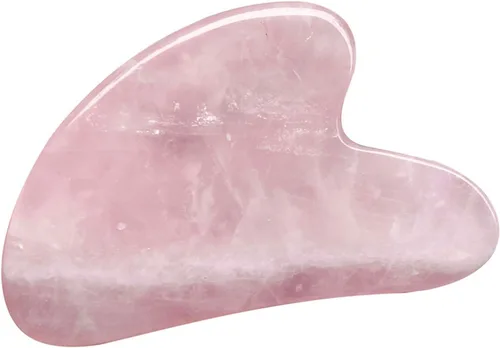 Miniatura 6 de Fekuar Natural Rock Quartz Gua Sha Herramienta de masaje para piel corporal facial, tabla de raspado de cristal para terapia de acupuntura SPA