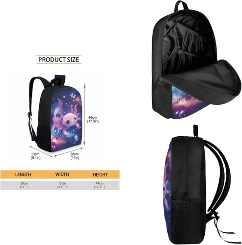 Miniatura 154 de HUGS IDEA Juego de 3 bolsas escolares con aislamiento térmico para el almuerzo, estuche para lápices