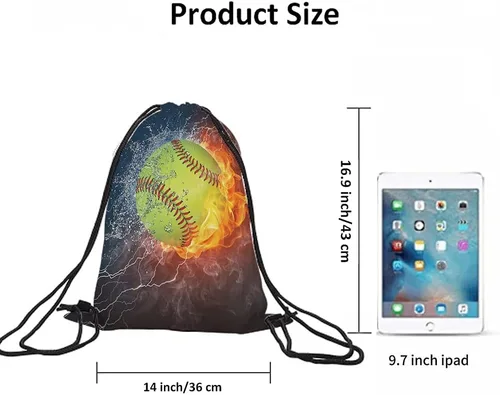 Miniatura 6 de Beabes Bolsas con cordón de llama, mochila y bolsa de gimnasio con cordón, Multi-a190, Mochilas de viaje