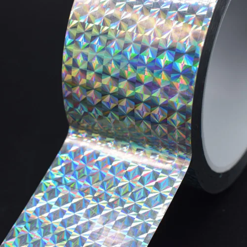 Miniatura 6 de Cinta reflectante holográfica autoadhesiva, cinta reflectante holográfica para mantener alejados a los pájaros, proyectos de manualidades, arte