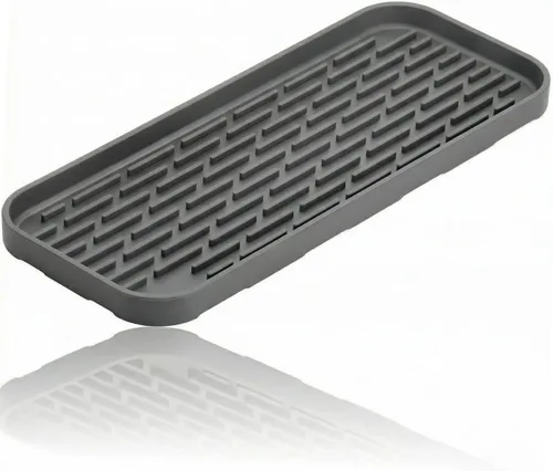 Miniatura 9 de Bandeja organizadora de silicona, soporte de jabón y esponja para fregadero de cocina, baño, bandeja de almacenamiento para cepillo de platos