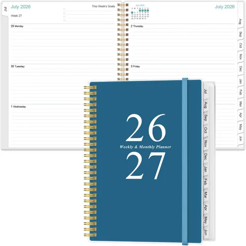 Miniatura 35 de Agenda de bolsillo/calendario 2026 - Agenda 2026 de enero de 2026 a diciembre de 2026, agenda 2026 con 12 pestañas, encuadernación de doble alambre