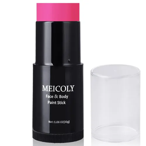 Miniatura 11 de MEICOLY Barra de Pintura Facial y Corporal Naranja (29.99 g), Crema para Cara de Halloween, Efectos Especiales SFX de Calabaza y Tigre, Negro