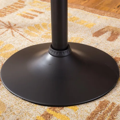 Miniatura 3 de Roundhill Furniture Belham Taburete giratorio de piel regenerada ajustable (2 unidades), color negro