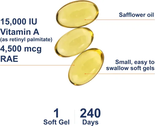Miniatura 3 de Carlson Labs Palmitato de vitamina A, 15000 UI, 120 cápsulas blandas