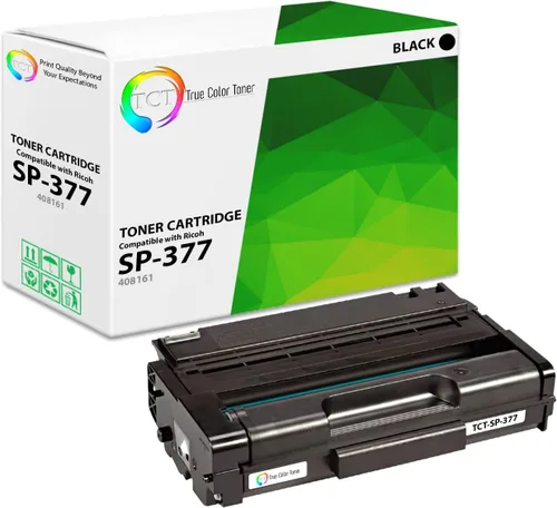 TCT SP-377 - Cartucho de tóner compatible con impresoras Ricoh Aficio SP-377 408161, color negro, funciona con impresoras Ricoh Aficio SP377DNwX