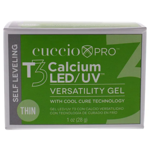 Miniatura 5 de Cuccio Pro T3 Gel de versatilidad Cool Cure LED/UV, gel autonivelante con calcio, increíblemente flexible, fuerte adherencia, acabado de alto