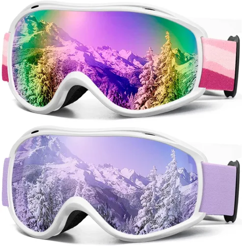 Miniatura 13 de AVV - Gafas de esquí con protección UV, gafas antiniebla para snowboard, gafas de nieve OTG para hombres, mujeres, adultos y jóvenes