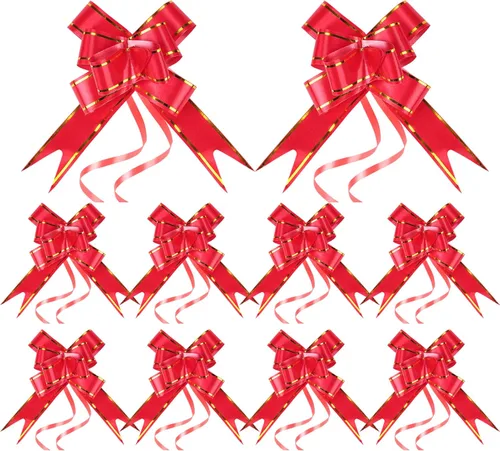 Lazos pequeños para envolver regalos, cintas y lazos para envolver regalos, lazos para envolver lazos, lazos para tirar para el día de la madre, 100