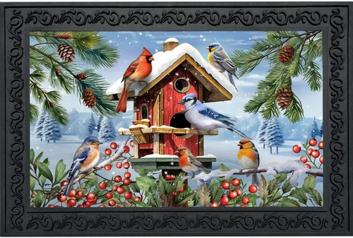 Miniatura 9 de Briarwood Lane - Felpudo de pájaros del invierno con cardenales