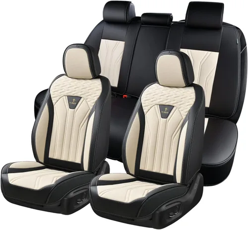 Miniatura 38 de FLORICH Fundas de asiento para automóviles, fundas de asiento impermeables, fundas de asiento de cuero para automóvil, paquete de 2, protector