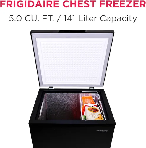 Miniatura 2 de FRIGIDAIRE EFRF5003-BLACK Congelador profundo para gabinete - Listo para garaje, 5.0 pies cúbicos de capacidad, negro - Termostato ajustable - Cesta