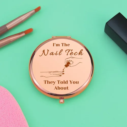 Miniatura 5 de Regalos de manicurista de uñas, regalos tecnológicos para mujeres, espejo de maquillaje compacto, regalo para artistas, regalo de esteticista