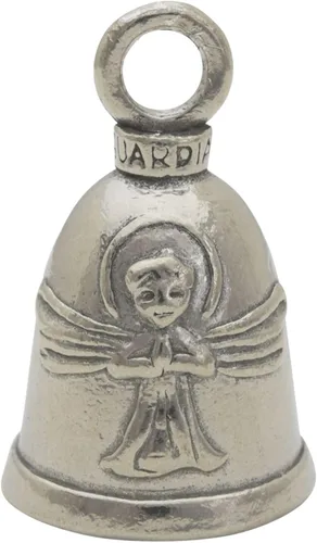 Miniatura 24 de Guardian Bell Good Luck Bell w/Keyring & Black Velvet Bag Motorcycle Bell Lead-Free Pewter Made in USA Phoenix Biker