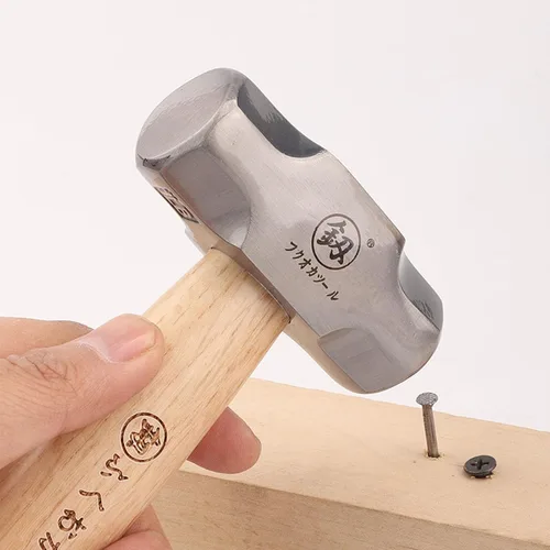 Miniatura 3 de Martillo octogonal de mango corto de madera maciza Pulido y textura única Cabeza de acero de alto carbono Tamaño 1LB Mini martillo FO6028B Martillo