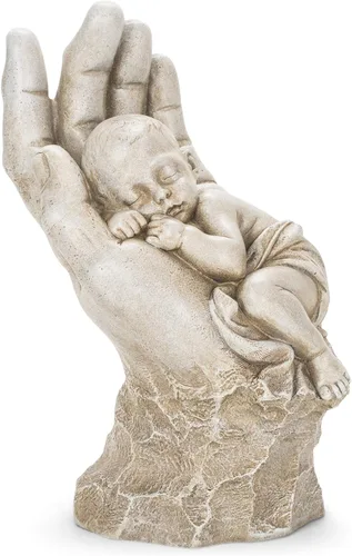 Miniatura 3 de Joseph's Studio de Roman Inc., en la palma de su mano, colección de jardín, estatua religiosa, santa familia, memorial, ángel, santo