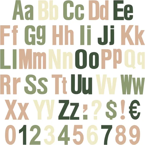 Miniatura 15 de Tenare Juego de 134 letras coloridas del alfabeto de 5 pulgadas, letras del alfabeto, números y recortes de puntuación para tablón de anuncios, Negro