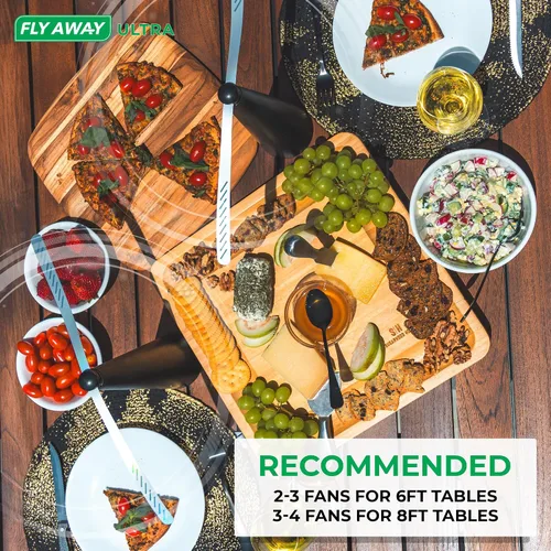 Miniatura 8 de Fly Away - Paquete de 3 ventiladores repelentes de moscas para exteriores, uso en mesa exterior o interior, restaurante, barbacoa, eventos, disuadir