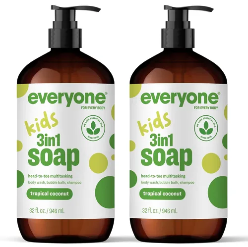 Miniatura 10 de Everyone - Jabón 3 en 1 para niños, gel de baño, baño de burbujas, champú, 32 onzas (paquete de 2), canción de cuna de lavanda, hecho con aceites