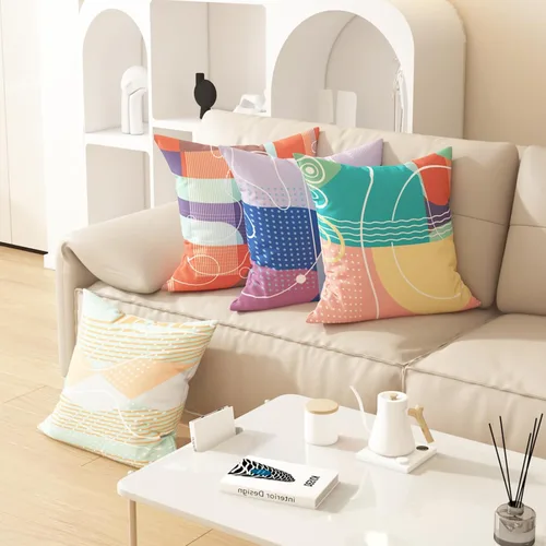 Miniatura 3 de Funda de almohada estampada, respaldo de dormitorio, almohada cuadrada con patrón de alce nórdico moderno, decoración para el hogar y la sala