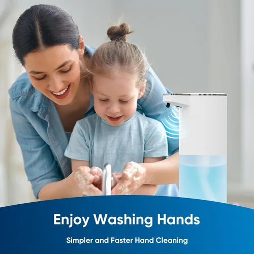Miniatura 9 de Dispensador Automático de Jabón Líquido Sin Contacto – 400ml Dispensador de Jabón Líquido para Manos para Baño y Cocina, Montaje en Pared