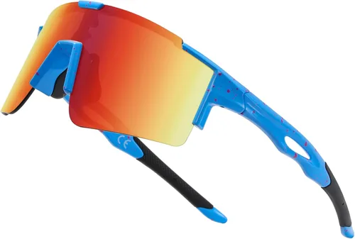 Miniatura 6 de DUCO Gafas de sol deportivas para hombre, gafas de sol de ciclismo, gafas de sol de béisbol juveniles, ligeras, TR90, gafas de marco DC0032