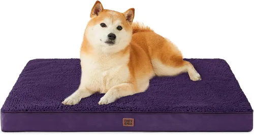 Miniatura 66 de EHEYCIGA Cama ortopédica de espuma para perros grandes, 35 pulgadas de largo x 23 pulgadas de ancho x 3.5 pulgadas de alto, gris claro
