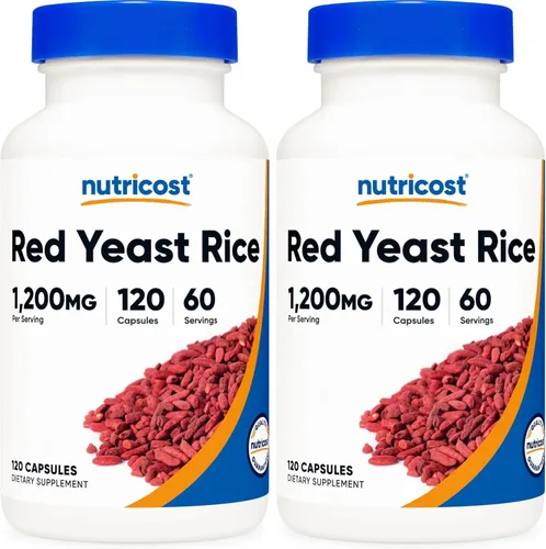 Miniatura 9 de Nutricost Arroz de levadura roja 1200 mg, 120 cápsulas - 60 porciones, cápsulas vegetales, sin OMG, sin gluten