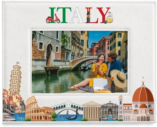 KATE POSH Marco de fotos Italia, vacaciones familiares en Italia, regalo de boda, regalo de luna de miel (5 x 7 - horizontal)