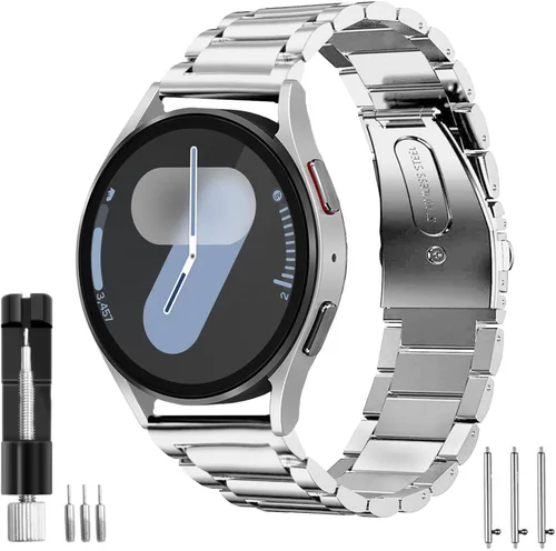 Miniatura 8 de Band Compatible with Samsung Galaxy Watch 7 6 5 4 Band 40mm 44mm 45mm/Watch 6 4 Classic 42mm 46mm 43mm 47mm,Metal Stainless Steel Bands Strap Men