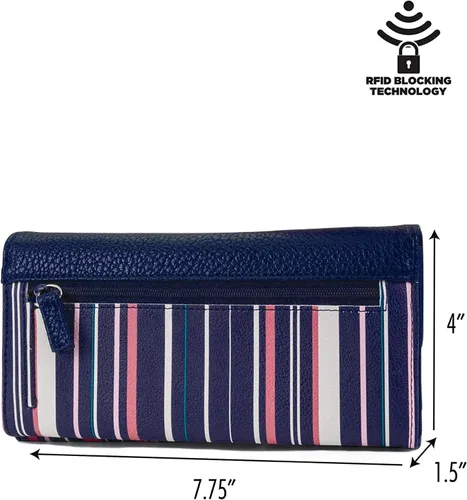 Miniatura 3 de Nautica Money Manager RFID - Cartera para mujer, Listón de cinta, cartera Rfid
