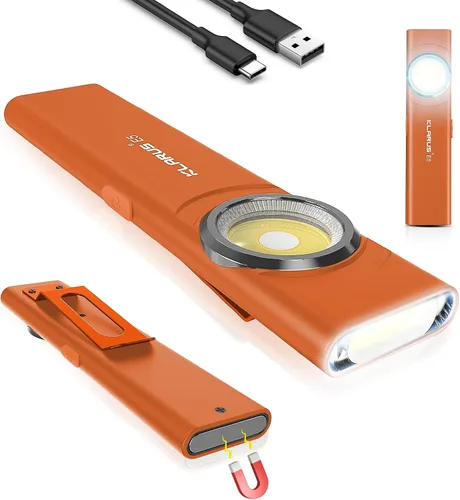 Miniatura 9 de Klarus E5 2 piezas de linterna de bolsillo, linterna recargable EDC, súper delgada 4.2x1x0.3 pulgadas, 600 lúmenes, puerto USB-C, IPX4, fuente