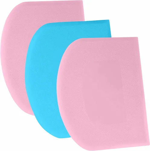 Miniatura 13 de SURDOCA Raspador de Masa Raspador de Banco - 3P 4.7x3.7" Raspador de Tazón de Plástico Flexible, Borde Afilado y Ángulos Raspador de Pastel.