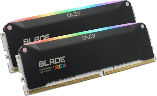 Miniatura 2 de OLOy DDR4 RAM 16 GB (2 x 8 GB) Hoja de línea capilar negra RGB 2666 MHz CL19 1.2V 288-Pin Desktop UDIMM (MD4U0826190BRHDA)