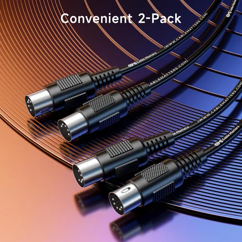 Miniatura 7 de Cable Matters Paquete de 2 cables MIDI DIN de 5 pines, cable MIDI de 5 pines - 3 pies
