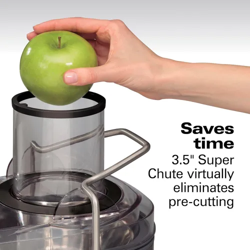 Miniatura 4 de Hamilton Beach Professional Máquina exprimidora, extractor centrífugo, con súper canal de 3.5 pulgadas para frutas y verduras enteras, herramienta