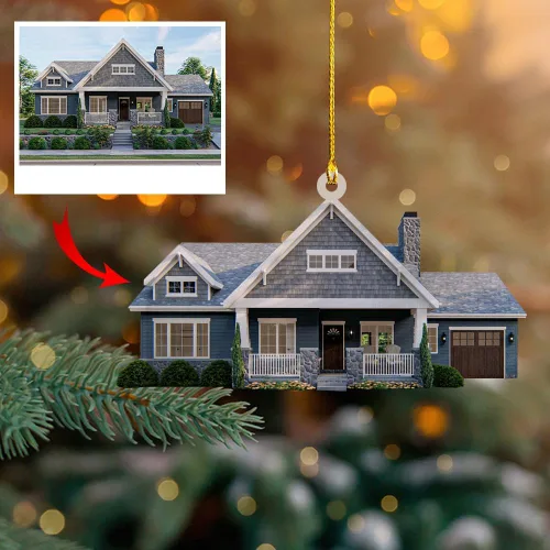 Miniatura 29 de IZI POD - Adorno familiar 2025, recuerdo de Navidad personalizado, decoración de madera o acrílico 2D personalizada para el hogar y el automóvil