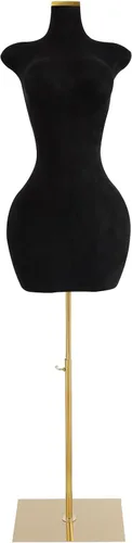 Miniatura 9 de Vestido de maniquí femenino con forma de torso, forma de vestido femenino con altura ajustable, cuerpo de maniquí para exhibición de joyas de vestir