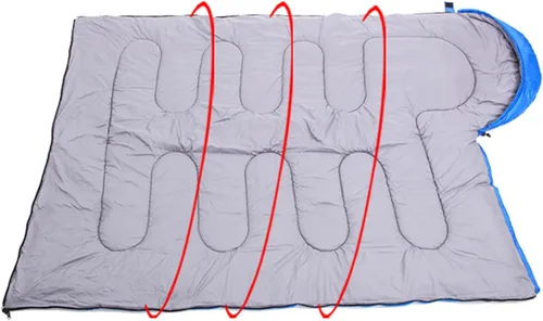 Miniatura 7 de Saco de dormir ligero para adultos y niños, cálido y transpirable, saco de dormir para mochileros al aire libre, longitud total 86.6 in/86.5 Azul